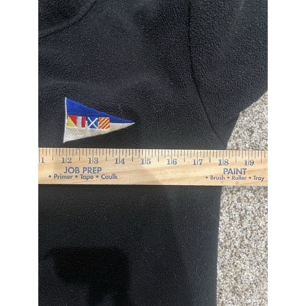 Queensboro Fleece Jacket Size Small Black Full Zip Long Sleeve Embroidered Logo - Picture 5 of 6